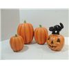 Image 1 : LOT 4 FALL DECORATIVE CERAMIC PUMPKINS