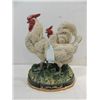 Image 1 : LARGE CAST IRON ROOSTER & HEN DOOR STOP 12"H