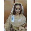 Image 2 : VINTAGE 48"H KNEELING PAPER MACHE & CLOTH MARY &