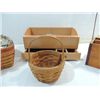 Image 3 : LOT 4 (2) 1992 LONGABERGER WOOD WOVEN BASKETS & 2
