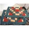 Image 2 : LOT 3 (2) MACHINE MADE LAP QUILTS (24X30) & 1 WOOL