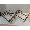 Image 1 : LOT 4 (2) VINTAGE WOOD FRAME DOLL BEDS & 2 DOLL