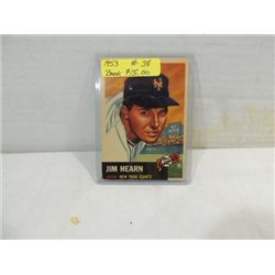 1953 TOPPS #38 BASEBALL PLAYER CARD JIM HEARN