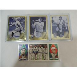 LOT 3 COOPERTOWN METAL BASEBALL CARDS: BABE RUTH,