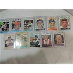 LOT 11 1964 TOPPS BASEBALL PLAYER CARDS: #366,