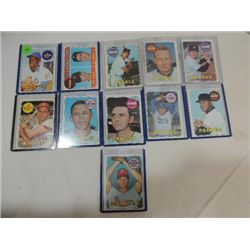 LOT 11 1969 TOPPS BASEBALL PLAYER CARDS: #649,