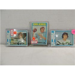 LOT 3 KEY 1972 TOPPS FOOTBALL CARDS: JOE NAMATH,