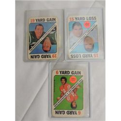 LOT 3 1971 TOPPS FOOTBALL GAME CARDS #12, 41 & 21