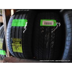 ASSORTED USED TIRES: 245-50-76 / 255-40-19 (2X THE MONEY)
