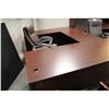 Image 2 : MAHOGANY U-SHAPE REVERSABLE EXECUTIVE DESK SUITE