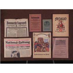 7 GERMAN EARLY 1900 BOOKS, 1965 HITLER ARTICLE-HOFBRAUH