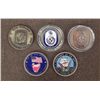 Image 1 : 5 CHALLENGE COINS-ARMY & NAVY-TOP QUALITY