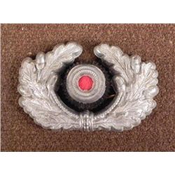 EARLY ORIGINAL NAZI WEHRMACHT VISOR WREATH AND COCKADE