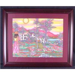 Susan Patricia Hawaii POINT PARADISE Island Art Framed