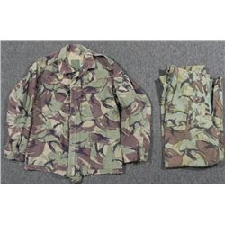 BRITISH ARMY CAMOUFLAGE COMBAT JACKET AND COMBAT PANTS