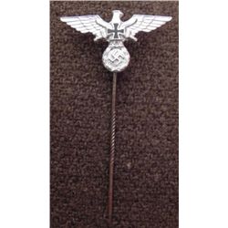 NAZI STICKPIN-EAGLE/SWASTIKA/IRON CROSS-MARKED -GESCH 4