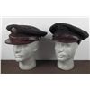 Image 1 : TWO WWII US AAF WOOL VISOR HATS WITH INSIGNIA