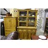 Image 1 : 2PC PINE BUFFETAND HUTCH WITH WRAOGHT IRON HARDWARE
