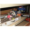 Image 1 : LOT OF POWER TOOLS; AIR COMPRESSOR, REMMINGTON CHAINSAW, RYOBI CIRCULAR SAW, ELECTRIC JACK HAMMER