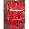 Image 1 : 3 RED METAL DISPLAY RACKS