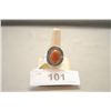 Image 1 : GERMAN SILVER RED STONE RING