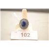 Image 2 : GERMAN SILVER LAPIS RING SIZE 9