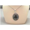 Image 2 : GERMAN SILVER LABRADORITE PENDANT NECKLACE AND