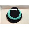 Image 1 : TORSADE GLASS BEADED TORQUISE NECKLACE
