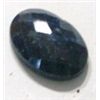 Image 1 : 14.65 CARAT *HUGE* BLUE SAPPHIRE *BEAUTIFUL OVAL SHAPE CAB DIAMOND CUT GEM*!! GEM CAME OUT OF SAFE!!