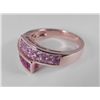 Image 2 : 14K Gold Pink & Red Ruby Ring
