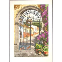 Juan Medina GATEWAY TO THE VILLAGE Landscape Art Print