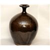 Japanese earthware studio vase with narrow neck