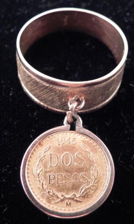 1945 Dos Pesos Gold Coin Ring On 14K Band 1945-dos-pesos-gold-coin-ring-on-14k-band
