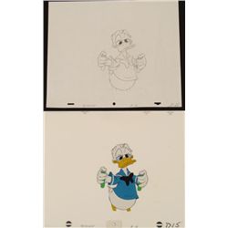 Production Chemicals Donald Duck Cel Drawing Orig Mix