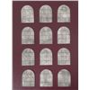 Image 1 : Chagall Silver Ingots Jerusalem Windows Mosaic Set 25oz