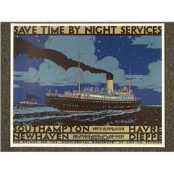 Kenneth Shoesmith: Save Time by Night  Ship Print