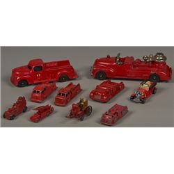 Lot of 10 - Vintage Misc. Aluminum & Die-Cast Toy Firet