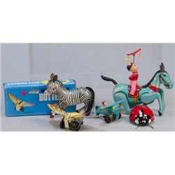 Lot of 5 - Vintage Made In China Litho. Tin Toys