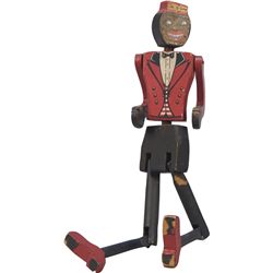 "Dancin Dina" Black Americana Wood Tap Dancer Toy