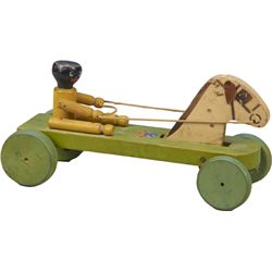 Hustler Toy Corp. "Sambo" Wooden Pull Toy Horse