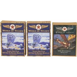 Lot of 3 Wings of Texaco Model Airplane Banks