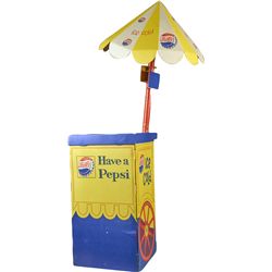 Drink Pepsi Cola Child's Cardboard Sales Cart On Wheels