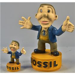 Lot of 2 Fossil Advertising Man Figures: