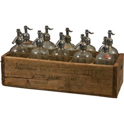 Lot of 10 New York City Area Glass Seltzer Bottles