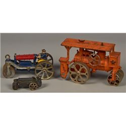 Lot of 3 - Vintage Misc. Cast-Iron Construction Road Ro