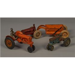 Lot of 3 - Vintage Arcade Cast-Iron Allis-Chalmers Trac