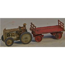 Lot of 2 - Vintage Arcade Cast-Iron Farm Items: