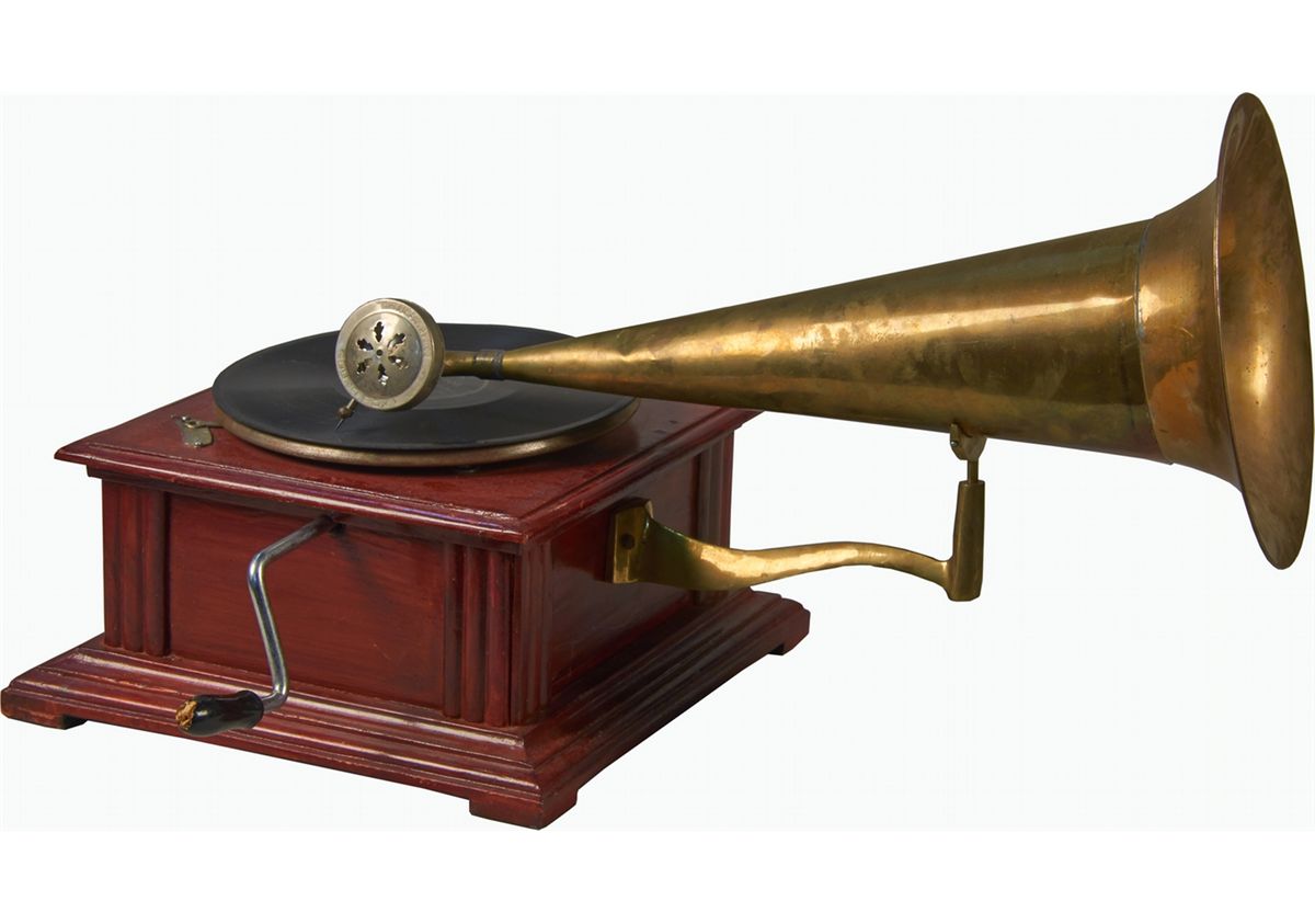 Early Phonograph Record Player