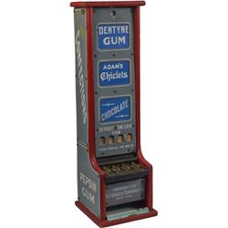 1 Cent Autosales 4-Column Gray Porcelain Case Vending M