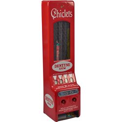1 Cent Chiclets/Dentyne Gum 4-Column Porcelain Case Ven